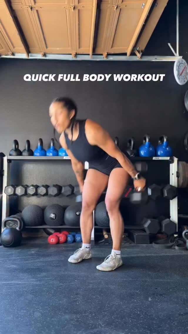 MUST TRY FULL BODY 🥵 straight out of my SCULPT Program 🔥Happy Monday! Starting the week off with this short and sweet burner that all you need are some free weights for! This one came straight from the full body days from my SCULPT program. These days are meant to keep you moving and get in some conditioning without burning your body out for the heavier lifting days 💪🏾!Like 💘 Share 🫶🏾 Comment 💬 Motivational Platform 🤴🏾Women's Related Posts ✔️Dm for Promo Info....Post Credit @shainamarie.bFollow For More Update @workoutwomenssHow to crush it (3 rounds of everything) ⬇️1. Double DB Swing Squats | 10 2. Snatches | 10 per side3. Side Plank DB Pulls | 144. Side Lunge w/ DB Front Raise | 125. KB Hip Circles | 10 each wayGood luck and get yourself moving!!#fullbodyworkout #fullbody #dumbbelltraining #homefitness by @workoutwomenss