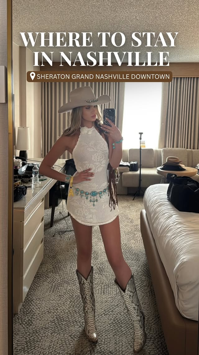 If you’re planning a trip to Nashville, here’s where I stayed. ✨I spent CMA Fest weekend at @sheratongrandnashvilletn , and it was the perfect home base for a busy weekend in the city. The rooms felt fresh, modern, and comfortable, and as a girl, I have to give bonus points to the bathroom lighting for passing the makeup test. 💄✨The location was another huge plus. Being just minutes from Broadway made it easy to get back and forth between events, shows, and the occasional outfit change without spending the whole weekend in an Uber.Thank you, Sheraton Grand Nashville Downtown, for a wonderful stay! 🏨🤍 #SheratonGrandNashville#VisitNashville#NashvilleTravel#DowntownNashville#NashvilleHotels by @yureyvna