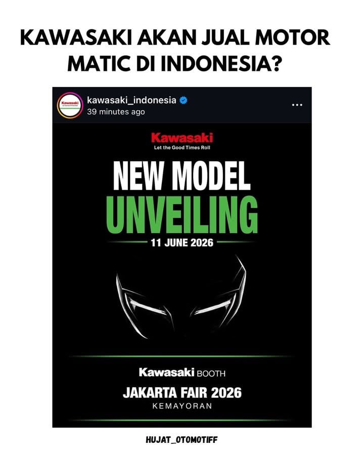 KAWASAKI IS BACK!! SIAP GEMPUR VARIO 125? 🤯

melalu instagram resminya kawasaki spill teaser motor baru mereka yang akan segera dijual di indonesia.

apakah ini  kawasaki Brusky 125 yang udah duluan dijual di malaysia? hmm menarik 🤔 

gimana menurut kalian?
