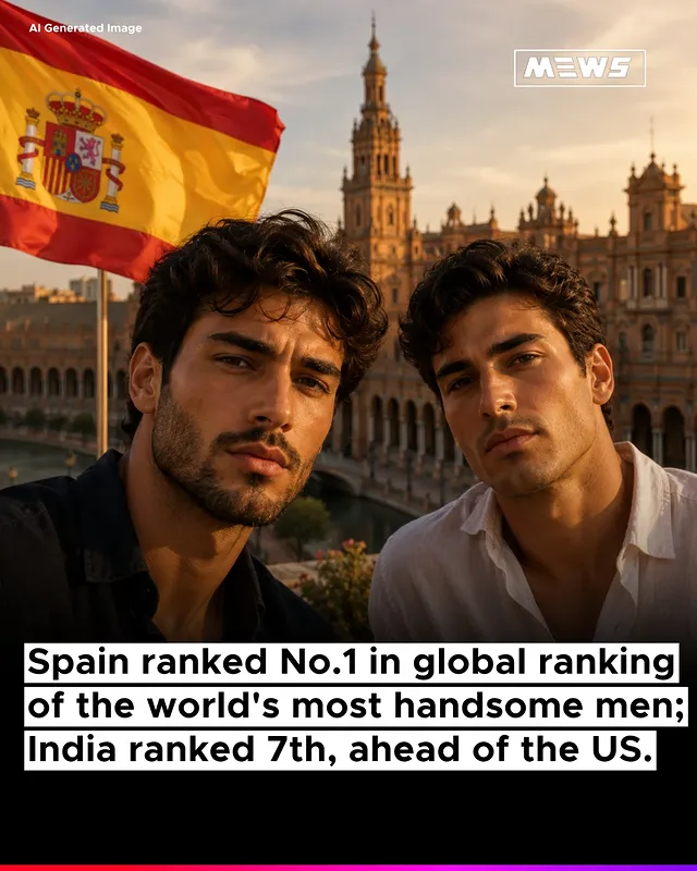 Spain has topped a viral global ranking of countries with the world's most handsome men, according to a widely shared online list. Sweden secured the second position, followed by Italy, Brazil, and Lebanon in the top five. Turkey ranked sixth, while India claimed the seventh spot, placing ahead of the United States, which ranked eighth. South Korea and France completed the top ten. The ranking, described as a fun and unofficial list, has sparked widespread discussion on social media, with users debating the results and celebrating their countries' positions in the global attractiveness rankings.

Don't forget to Follow @mewsinsta for latest news bites and updates ❤️