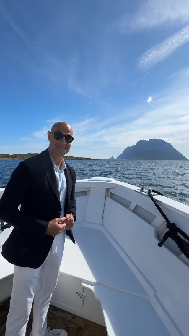 While filming in Sardinia last year, I took a boat out to Tavolara, a tiny island off the coast said to be the smallest kingdom in the world. The king has a restaurant, which seemed to me a very good reason to visit.

New season of #TucciInItaly streaming NOW @disneyplus and @hulu 

@saltproductionsofficial