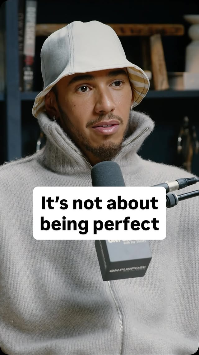 It’s not about being perfect ❤️ Thank you for this @lewishamilton 🙏 If you want to listen to our full conversation leave a “YES” in the comments and I’ll DM it right to you 🎙️