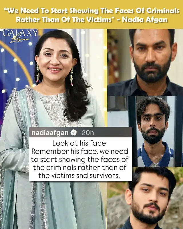 Condemning the Jhang g@ng r*pe case, Nadia Afgan emphasized that the spotlight should remain on those accused of committing the crime, not on the survivors. #NadiaAfgan by @galaxylollywood