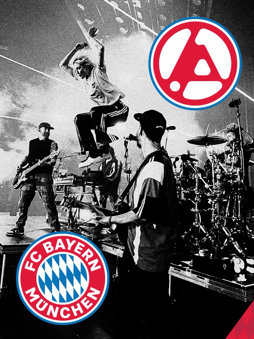 Linkin Park x FC Bayern München - the exclusive collection. Visit the Pop-Up June 10 - June 13 at Pineapple Park (Arnulfstrasse 195, 80634 Munich) 11AM - 7PM daily. Select styles available at Allianz Arena during the band’s sold-out shows on June 11 and 12.